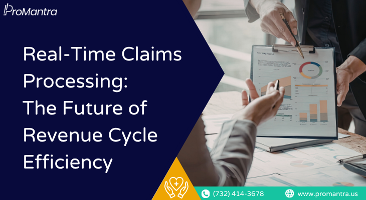 Healthcare billing dashboard illustrating real-time claims processing workflow from eligibility check to payment posting
