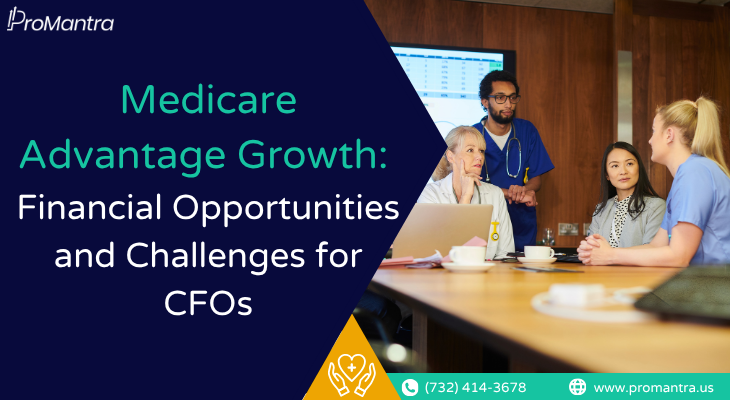 Healthcare team in a meeting discussing Medicare Advantage growth financial strategy for CFOs