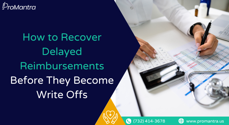 Physician calculating delayed reimbursements recovery using billing sheet and calculator