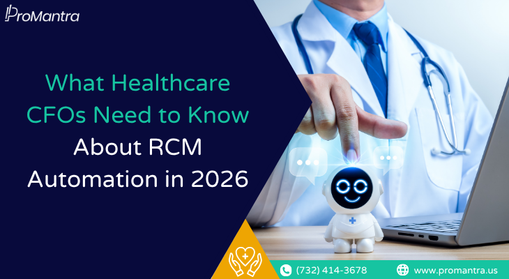 RCM automation for healthcare CFOs illustrated by physician engaging with AI assistant